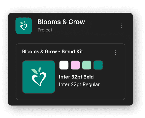 Brand kit and real-time team collaboration features