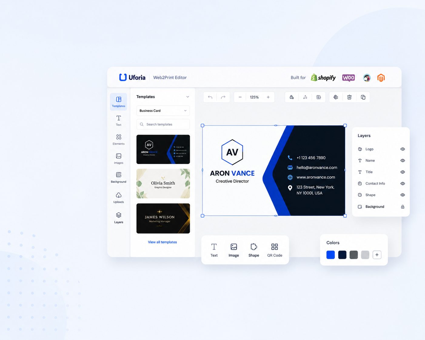 Web2Print canvas editor with render queue